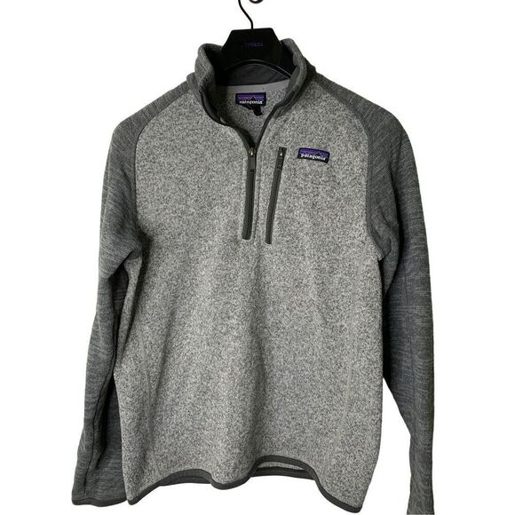 Patagonia Better Sweater 1/4 zip pullover sweatshirt gray men's size small 25522 - Picture 1 of 6
